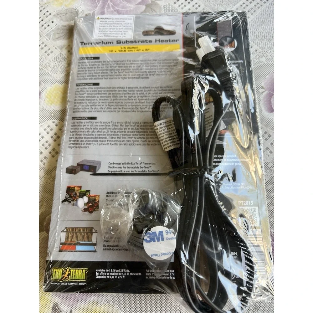 Exo Terra Heat Mat Terrarium Substrate Heater 4Watts 1.5 Gallon 4